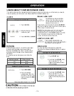 Preview for 10 page of LG MVH1615WW Owner'S Manual & Cooking Manual