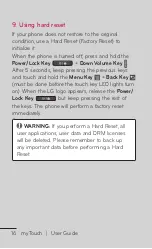 Preview for 16 page of LG myTouch User Manual