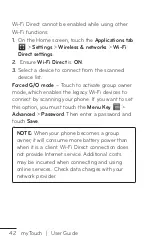 Preview for 42 page of LG myTouch User Manual