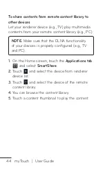 Preview for 44 page of LG myTouch User Manual