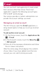 Preview for 54 page of LG myTouch User Manual