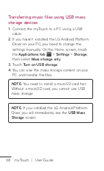 Preview for 68 page of LG myTouch User Manual