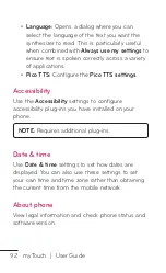 Preview for 92 page of LG myTouch User Manual