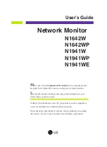 LG N1642WP User Manual preview