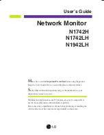 Preview for 1 page of LG N1742H User Manual