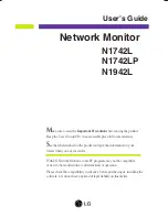 Preview for 1 page of LG N1742LP User Manual