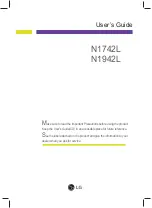 Предварительный просмотр 1 страницы LG N1742LT User Manual