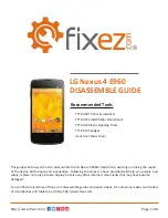 LG Nexus 4 E960 Disassemble Manual preview