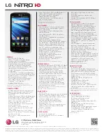 Предварительный просмотр 2 страницы LG Nitro HD Specifications