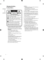 Предварительный просмотр 2 страницы LG OLED55BXPVA.AFKG Owner'S Manual