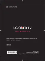 Предварительный просмотр 1 страницы LG OLED65G7P Safety And Reference