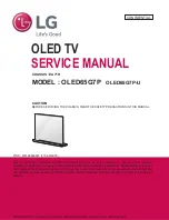 Предварительный просмотр 1 страницы LG OLED65G7P Service Manual