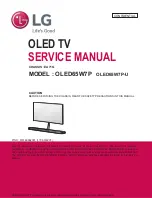 Предварительный просмотр 1 страницы LG OLED65W7P Service Manual