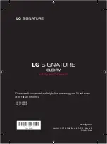 Предварительный просмотр 1 страницы LG OLED65W8PUA Manual