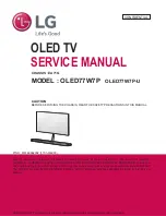 Предварительный просмотр 1 страницы LG OLED77W7P Service Manual