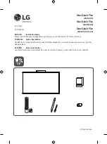 Preview for 1 page of LG One:Quick Flex 43HT3WJ Installation Manual