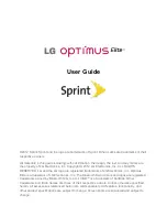 LG Optimis Elite User Manual preview