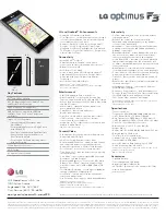 Preview for 1 page of LG Optimus F3 Specifications