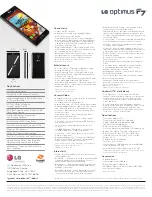 LG Optimus F7 Specifications preview