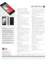 Предварительный просмотр 1 страницы LG Optimus G Specifications
