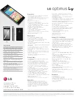 Preview for 1 page of LG optimus L9 Specifications