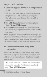 Preview for 16 page of LG Optimus One User Manual