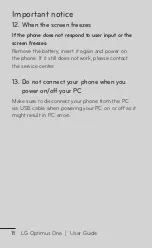 Preview for 18 page of LG Optimus One User Manual