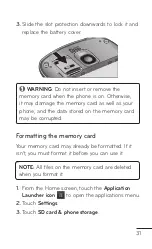 Preview for 31 page of LG Optimus One User Manual