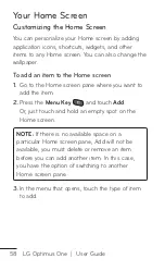 Preview for 58 page of LG Optimus One User Manual