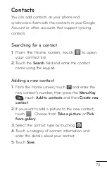 Preview for 73 page of LG Optimus One User Manual