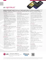 Preview for 2 page of LG Optimus S Specifications