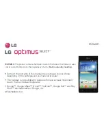 LG Optimus Select Manual preview