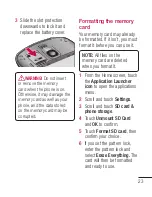 Preview for 25 page of LG P500H User Manual