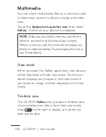 Предварительный просмотр 106 страницы LG -P509 User Manual