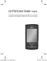 Preview for 3 page of LG P525 User Manual