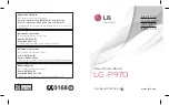 LG P970 User Manual preview