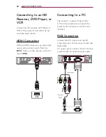 Предварительный просмотр 62 страницы LG PB63U Owner'S Manual