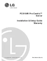 LG PCS100R Pro Centric Installation & Setup Manual preview