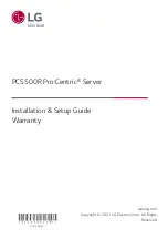 LG PCS500R Pro:Centric Installation & Setup Manual Warranty preview