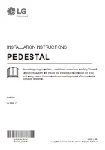 LG PEDESTAL WDPS1 Series Installation Instructions Manual preview