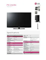 LG PK350N Specification предпросмотр