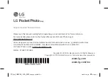 Preview for 1 page of LG Pocket Photo snap Simple Manual