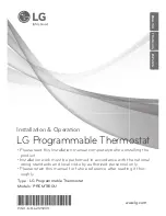 Предварительный просмотр 1 страницы LG PREMTB10U Installation & Operation Manual