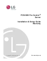 Preview for 1 page of LG Pro:Centric PCS200S Installation & Setup Manual Warranty