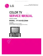 LG PT-43A80 Service Manual preview