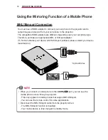 Предварительный просмотр 74 страницы LG PW700 Owner'S Manual