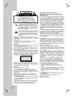 Предварительный просмотр 2 страницы LG RC700N -  - DVDr/ VCR Combo Owner'S Manual