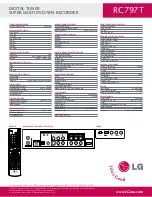 Предварительный просмотр 2 страницы LG RC797T -  - DVDr/ VCR Combo Specifications