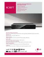 LG RC897T -  - DVDr/ VCR Combo Technical Specifications preview