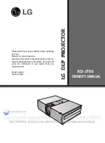Предварительный просмотр 2 страницы LG RD-JT90 Owner'S Manual